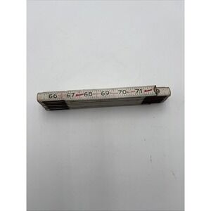 Vintage 6 ft Stanley Handyman spring joints folding ruler No. 96‎ White